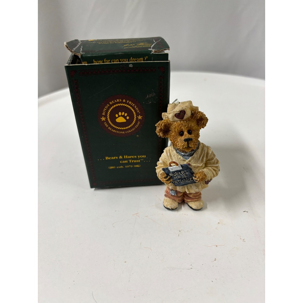 Vintage 2001 Boyd's Bear‎ - Naomi Chart Keeper "Nurse's have patience" Ornament